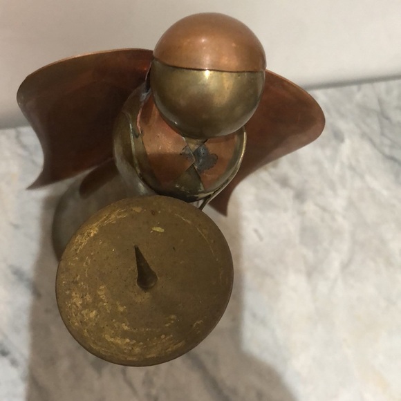 Copper and brass, bronze vintage candleholder angel - Picture 2 of 8